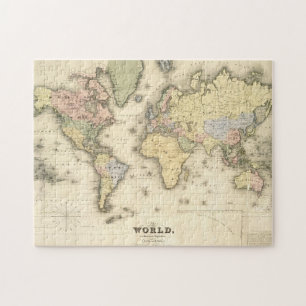 De wereld van de Mercator-projectie 1840 Legpuzzel