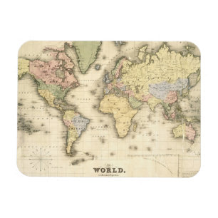 De wereld van de Mercator-projectie 1840 Magneet