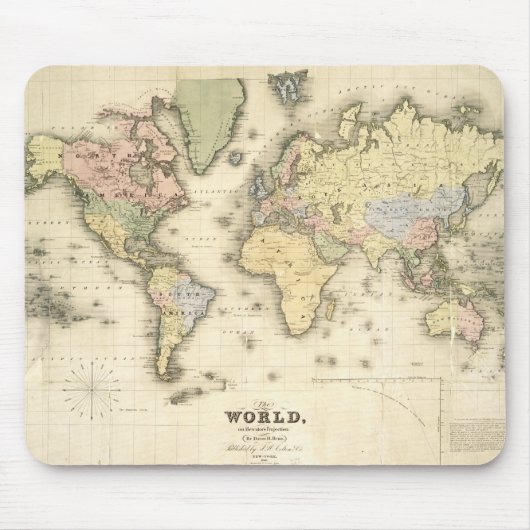 De wereld van de Mercator-projectie | 1840 Muismat (Voorkant)