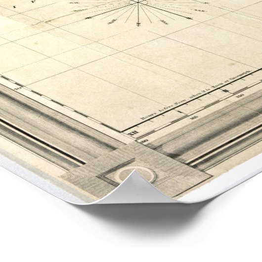 De wereld van de Mercator-projectie | 1840 Poster (Hoek)