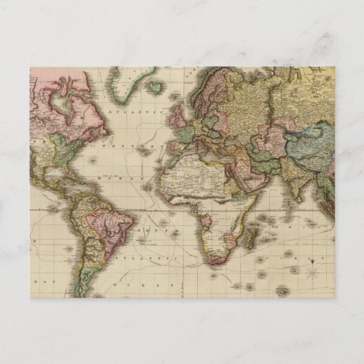 De wereld van de Mercator-projectie Briefkaart (Voorkant)