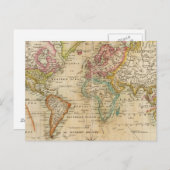 De wereld van de Mercator-projectie Briefkaart (Voorkant / Achterkant)