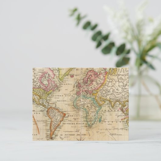 De wereld van de Mercator-projectie Briefkaart (Staand voorkant)