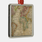 De wereld van de Mercator-projectie Metalen Ornament (Rechts)