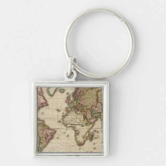 De wereld van de Mercator-projectie Sleutelhanger (Voorkant)
