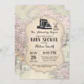 De Wereld van de Reizen van de Kaart van de Uitnod (Voorkant / Achterkant)