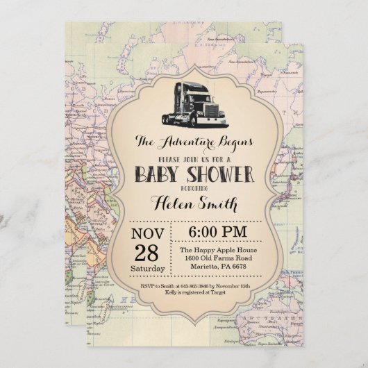 De Wereld van de Reizen van de Kaart van de Uitnod (Voorkant / Achterkant)