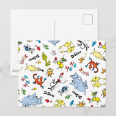De wereld van Dr. Seuss-patroon Briefkaart (Voorkant / Achterkant)