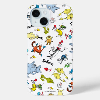 De wereld van Dr. Seuss-patroon iPhone 15 Case