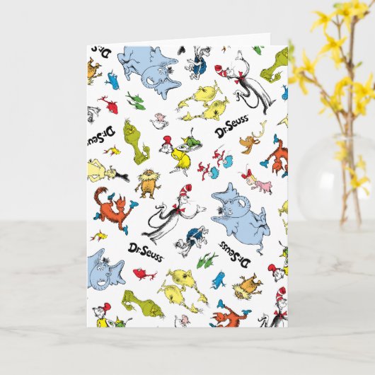 De wereld van Dr. Seuss-patroon Kaart (Gele Bloem)