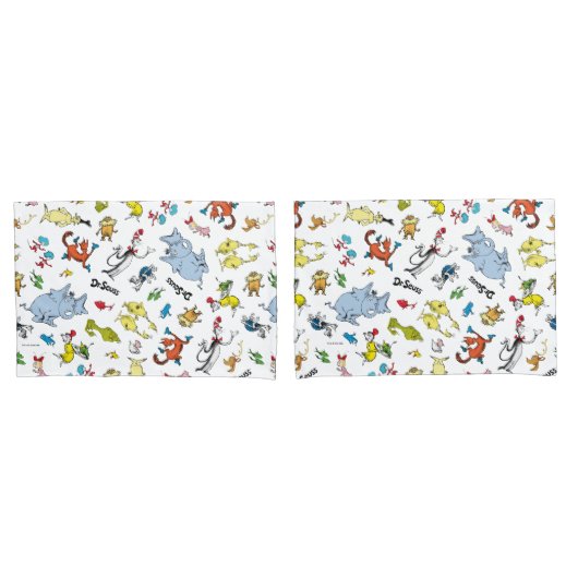 De wereld van Dr. Seuss-patroon Kussensloop (Voorkant-Set)