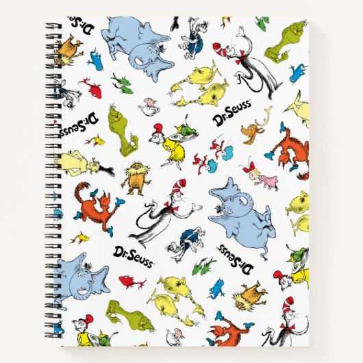 De wereld van Dr. Seuss-patroon Notitieboek (Voorkant)