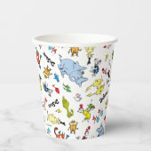 De wereld van Dr. Seuss-patroon Papieren Bekers (Voorkant)