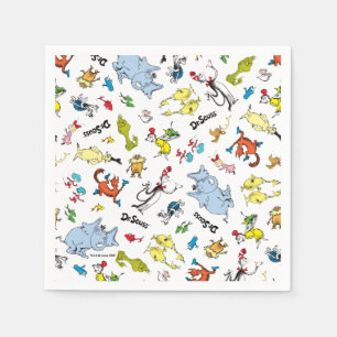 De wereld van Dr. Seuss-patroon Servet