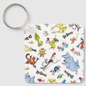 De wereld van Dr. Seuss-patroon Sleutelhanger (Voorkant)