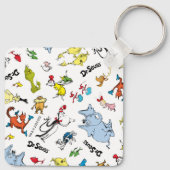De wereld van Dr. Seuss-patroon Sleutelhanger (Achterkant)