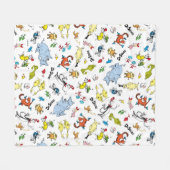 De wereld van Dr. Seuss Pattern Fleece Deken (Voorkant (Horizontaal))