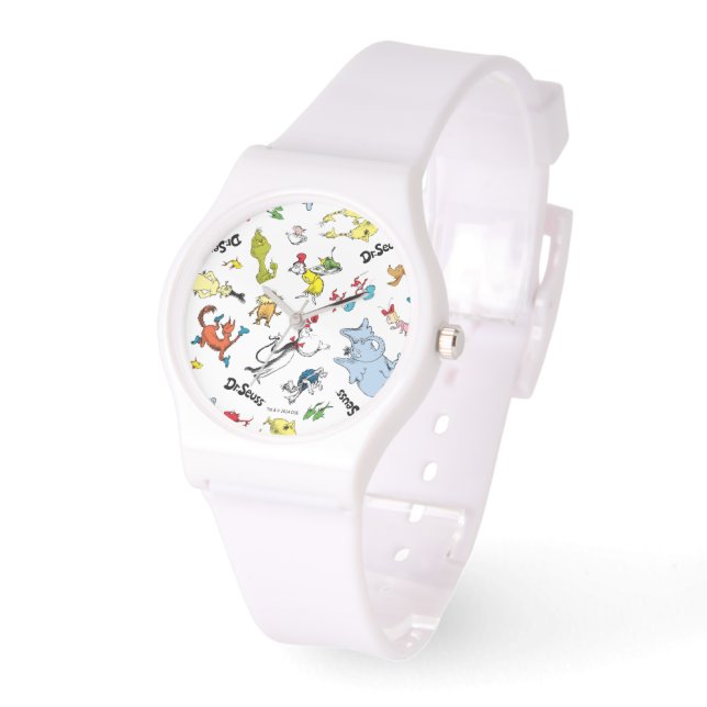 De wereld van Dr. Seuss Pattern Horloge (Hoek)