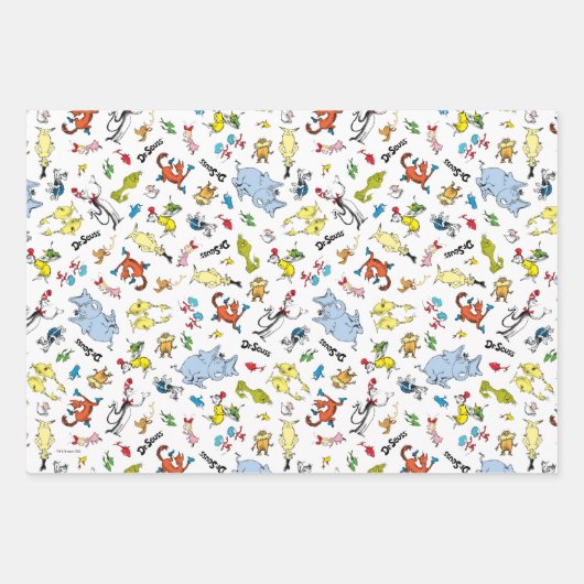 De wereld van Dr. Seuss Pattern Inpakpapier Vel (Voorkant)