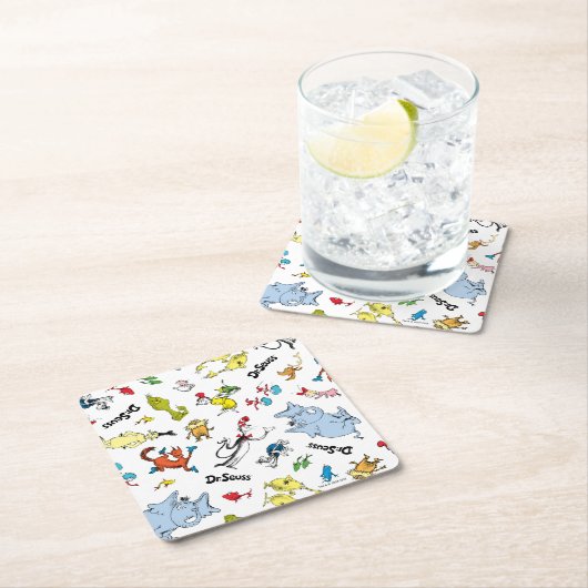 De wereld van Dr. Seuss Pattern Kartonnen Onderzetters (Insitu)