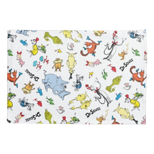 De wereld van Dr. Seuss Pattern Kussensloop (Achterkant-Links)