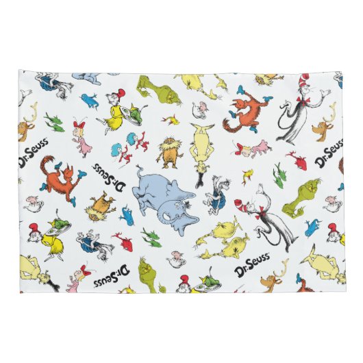 De wereld van Dr. Seuss Pattern Kussensloop (Achterkant-Rechts)