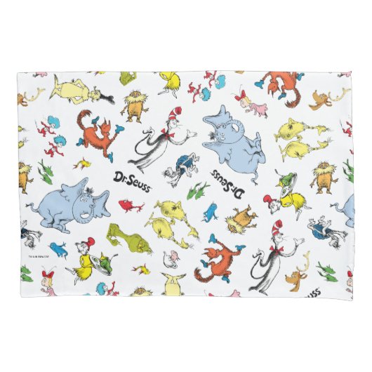 De wereld van Dr. Seuss Pattern Kussensloop (Voorkant-Links)