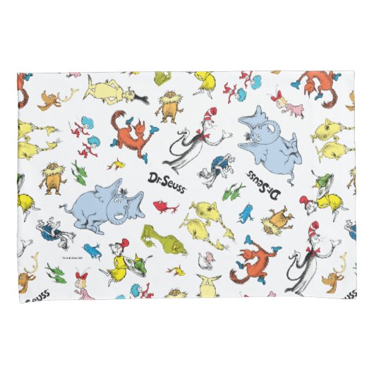 De wereld van Dr. Seuss Pattern Kussensloop (Voorkant-Rechts)