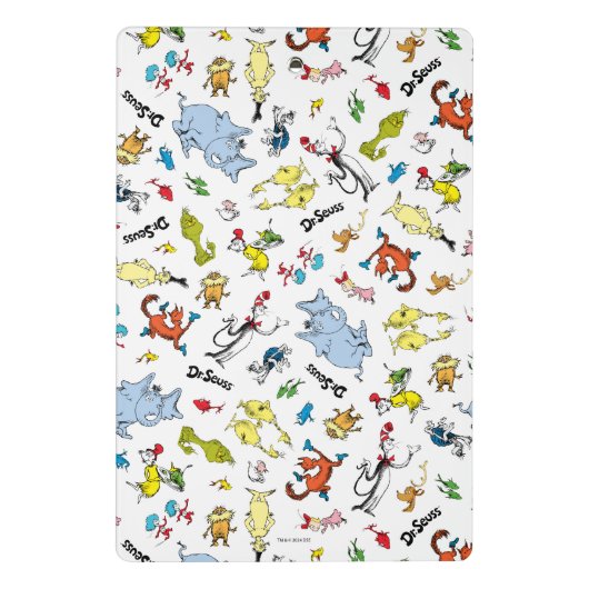 De wereld van Dr. Seuss Pattern Mini Klembord (Achterkant)
