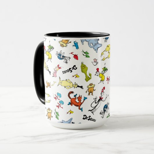 De wereld van Dr. Seuss Pattern Mok (Voorkant links)