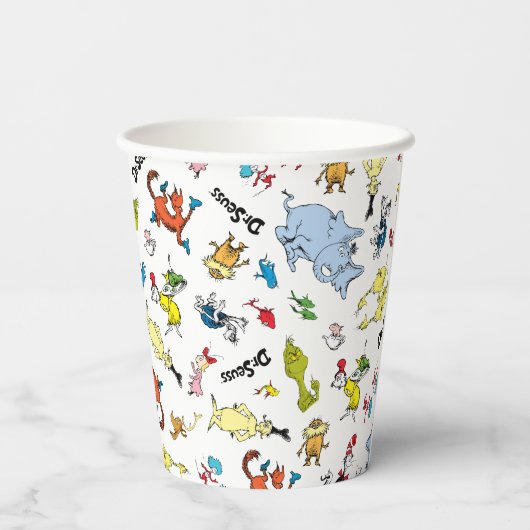 De wereld van Dr. Seuss Pattern Papieren Bekers (Achterkant)
