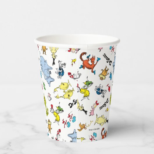 De wereld van Dr. Seuss Pattern Papieren Bekers (Rechts)