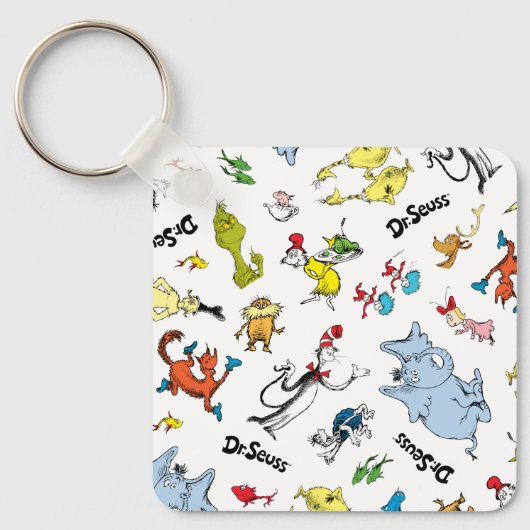 De wereld van Dr. Seuss Pattern Sleutelhanger (Voorkant)