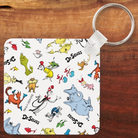De wereld van Dr. Seuss Pattern Sleutelhanger (Achterkant)