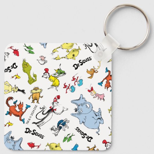 De wereld van Dr. Seuss Pattern Sleutelhanger (Achterkant)