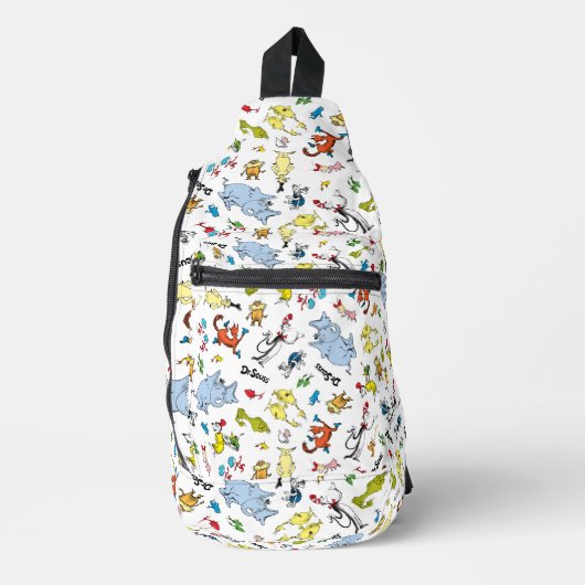 De wereld van Dr. Seuss Pattern Sling Bag (Voorkant)
