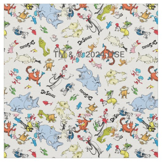 De wereld van Dr. Seuss Pattern Stof (Close Up)
