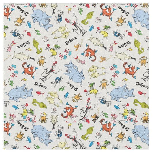 De wereld van Dr. Seuss Pattern Stof (Close Up)