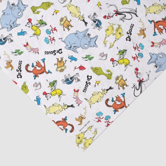 De wereld van Dr. Seuss Pattern Tissuepapier (Detail)