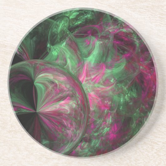 De wereld van groene en roze Onderzetters (Voorkant)