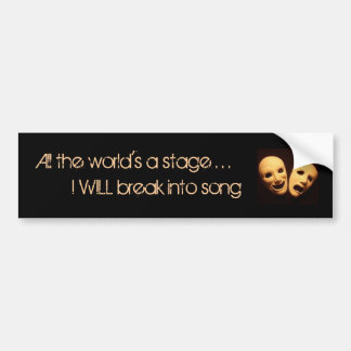 De wereld van het muziektheater bumpersticker