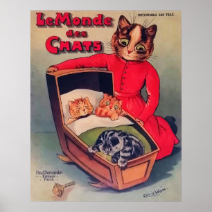 De wereld van katten, Louis Wain Poster