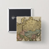 De wereld van Mercator, oostelijk deel Vierkante Button 5,1 Cm (Voorkant /achterkant)