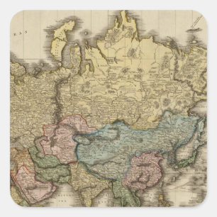 De wereld van Mercator, oostelijk deel Vierkante Sticker