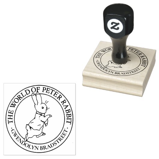 De wereld van Peter Rabbit Wood Art Stamp Rubberstempel (Gestempeld)
