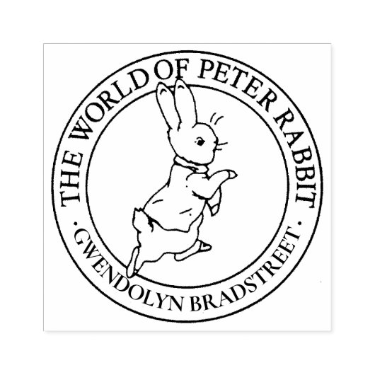 De wereld van Peter Rabbit Wood Art Stamp Rubberstempel (Afrduk)