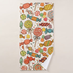 De wereld van snoep. badhanddoek