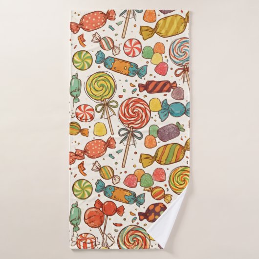 De wereld van snoep. badhanddoek (Badhanddoek)