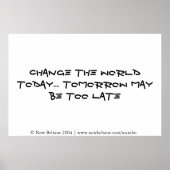 De wereld van vandaag veranderen - morgen is missc poster (Voorkant)