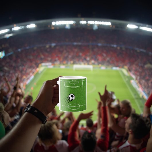 De wereld van voetbal gepersonaliseerde mok